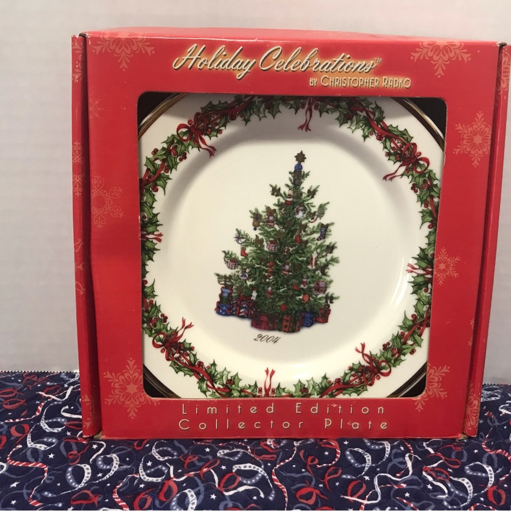 Holiday celebration by Christopher Radko.. 2004 limited edition collector plate.